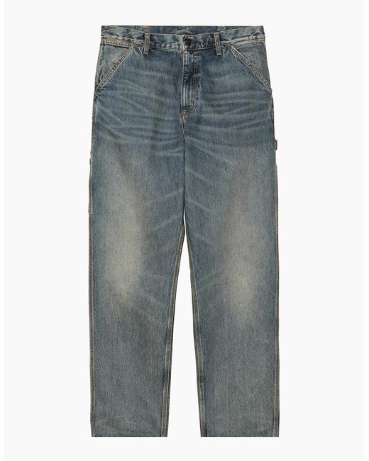 Carhartt Gray Denim Single Knee Pant/Worn Used Washed for men