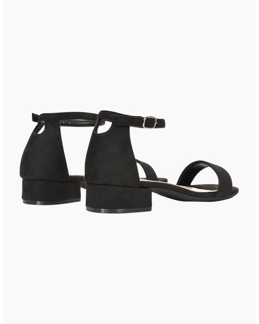 XY London Black Ladies Tate Summer Low Block Heel Sandals