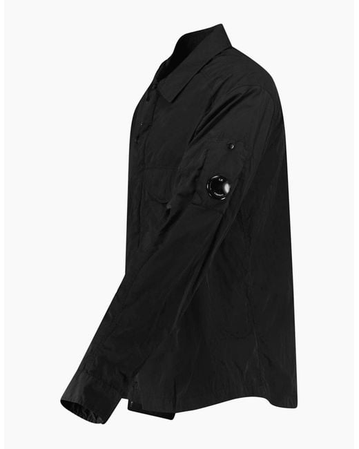 C P Company Black Lens Chrome-R Zip-Up Jacket for men
