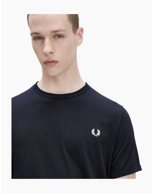 Fred Perry Blue Ringer T-Shirt for men