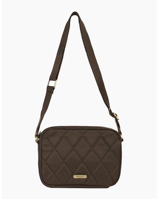 Barbour White Quilted Crossbody Bag