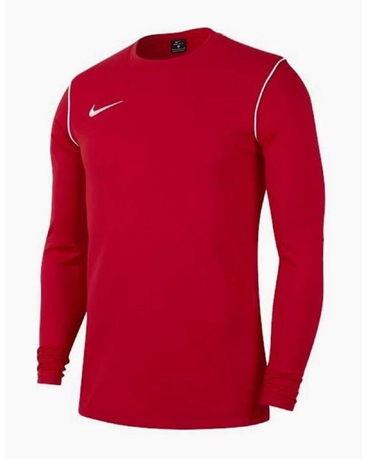 Nike Red Park 20 Crew Neck Long Sleeve Jersey T-Shirt for men