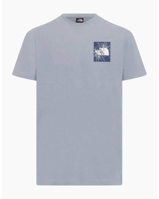 The North Face Gray T Shirts Electric Box Short Sleeve Summer Cotton Tee for men