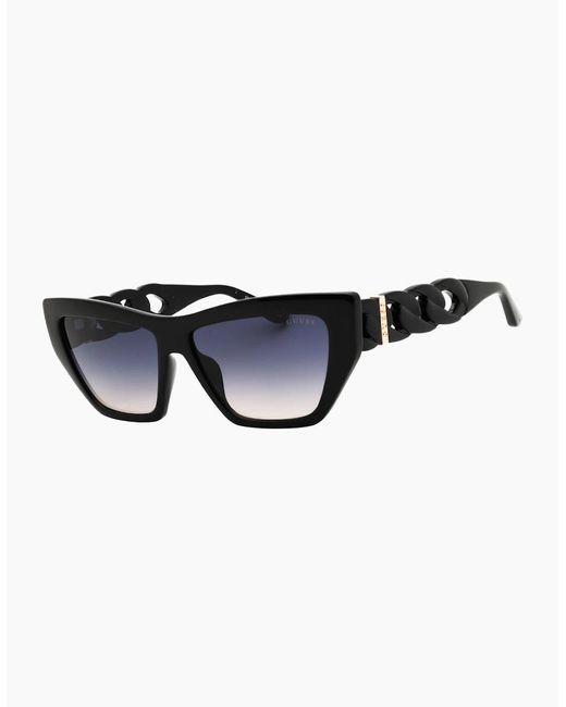 Guess Blue Chained Legs Shiny Sunglasses