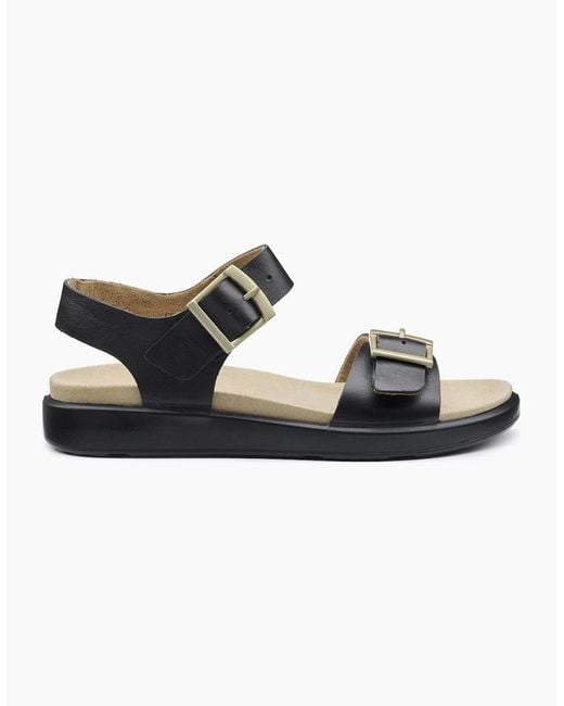 Hotter Black Corfu Sandals