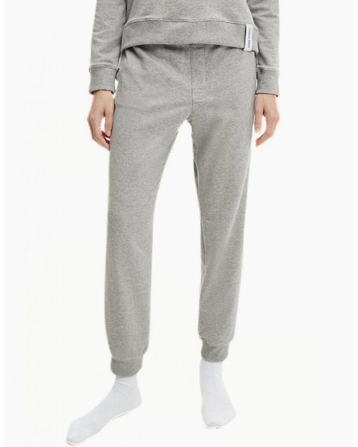 Calvin Klein Gray Modern Cotton Lounge Jogging Bottoms, Heather