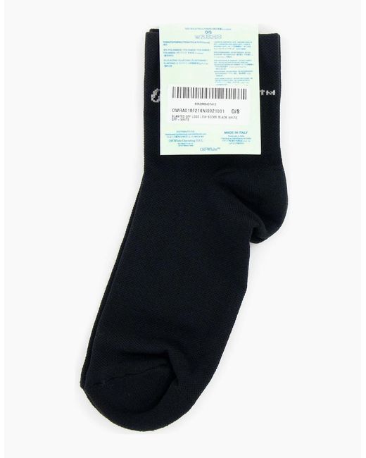 Off-White c/o Virgil Abloh Black Off Slanted Off Logo Low Socks for men