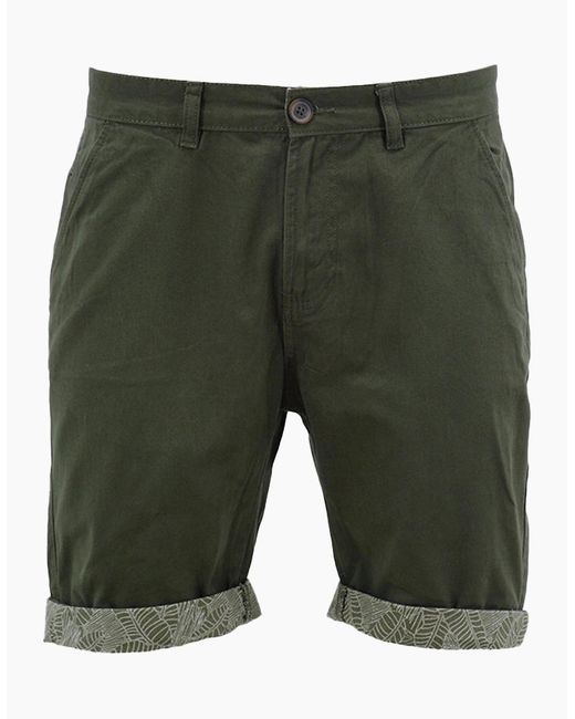Threadbare Green Chino Shorts Cotton Knee Length Summer Bermuda Casual Shorts New for men