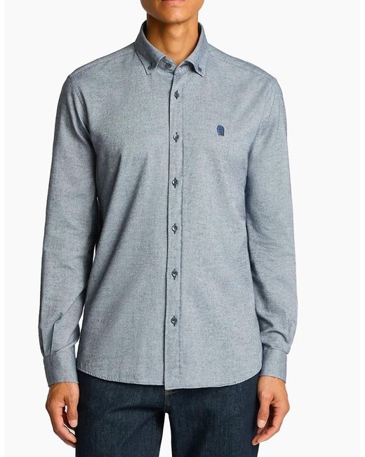 Remus Uomo Blue Tapered Fit Soft Cotton Shirt for men