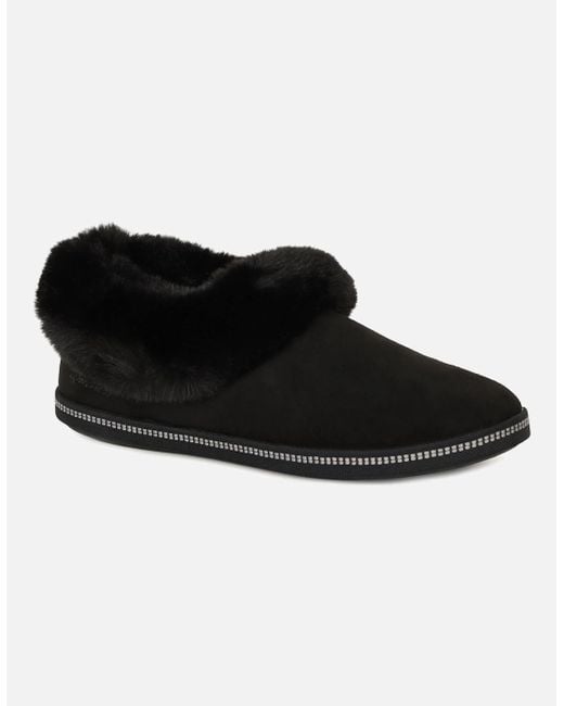 Skechers Black Cozy Campfire Winter Nights Slippers