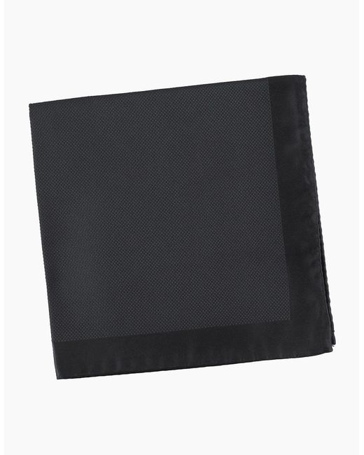 McQueen Black Pocket Square for men