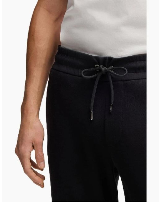 Boss Black Lamont Solid Patterned Slim Joggers for men