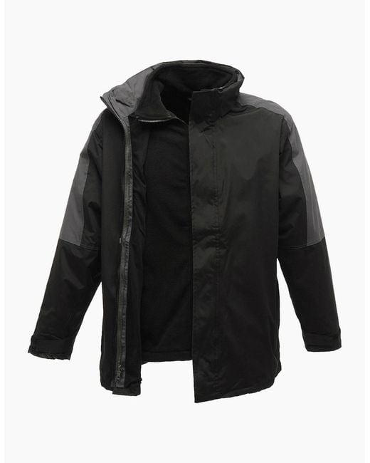 Regatta Gray Defender Iii 3-In-1 Waterproof Windproof Jacket Performance Jacket for men