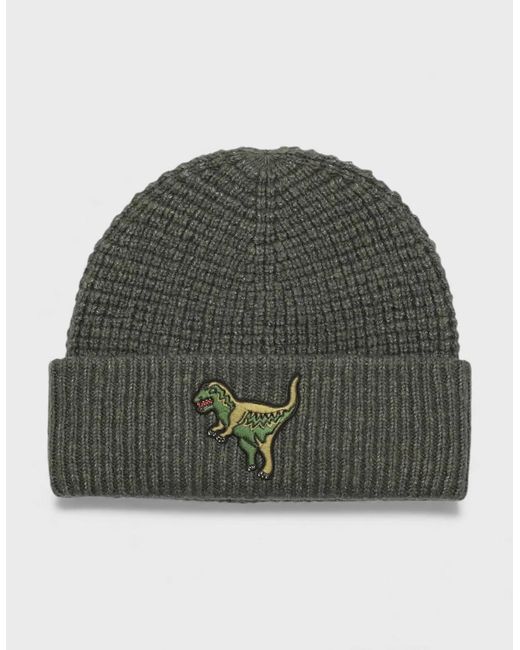 COACH Green Rexy Patch Thermal Beanie Charcoal for men