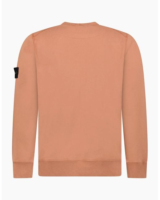 Stone Island Pink Cotton Sweatshirt Rust for men