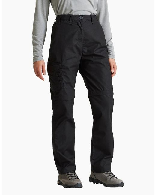 Craghoppers Black Ladies Expert Kiwi Convertible Trousers