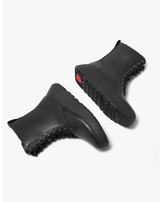 Fitflop Black F-Mode Flatform Ankle Boots All