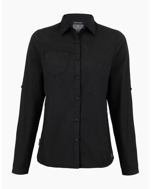 Craghoppers Black Ladies Expert Kiwi Long-Sleeved Shirt