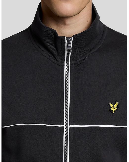 Lyle & Scott Gray Piped Full Zip Track Top for men