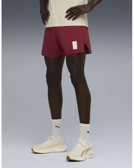 PUMA Red X Saysky Run Short Performance Running Shorts for men