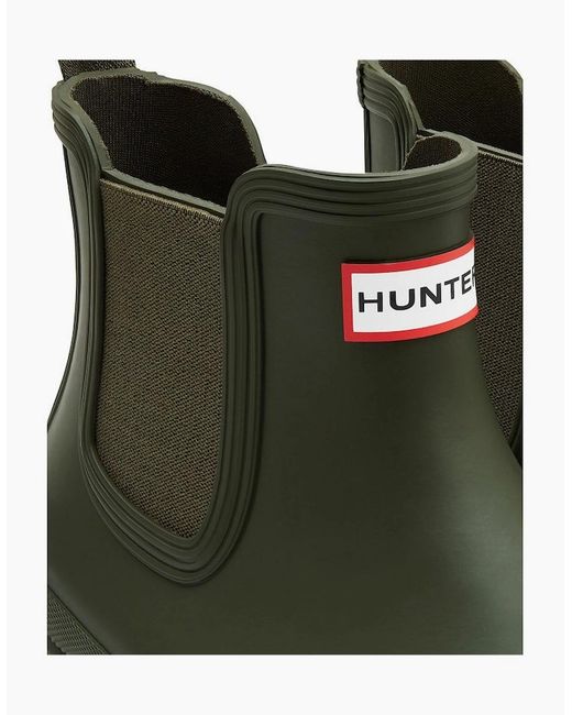 Hunter Black Original Chelsea Short Wellingtons for men