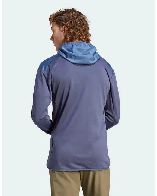 Adidas Blue Terrex Xperior Light Fleece Jacket for men