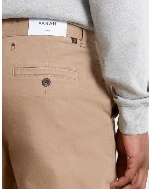 Farah Natural Norwood Regular Fit Chino Trousers for men
