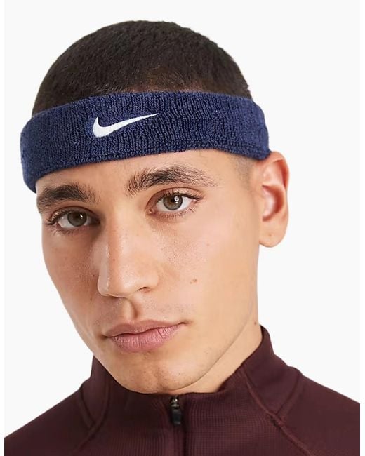 Nike Blue Swoosh Headband for men