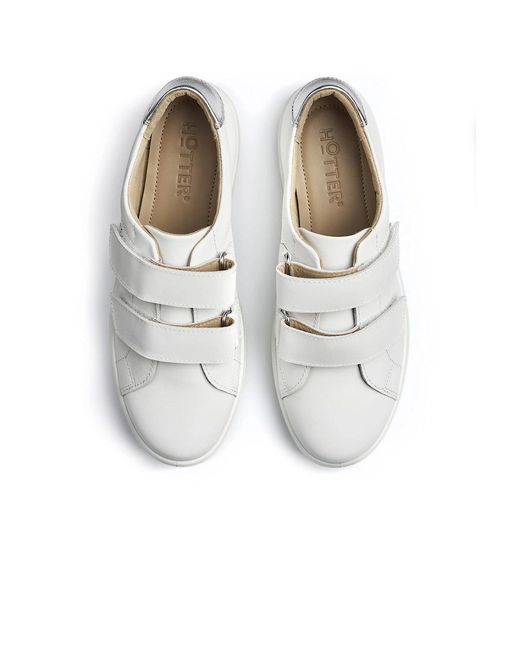 Hotter White Wave Extra Wide Trainers