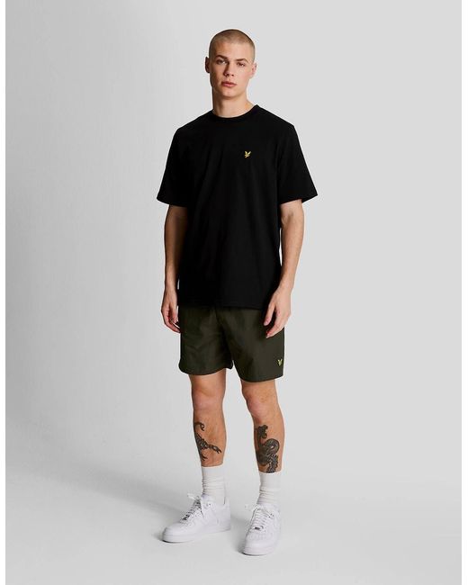 Lyle & Scott Black Plain Swim Shorts for men