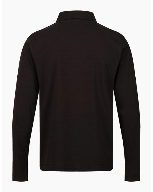 Regatta Black Professional Long-Sleeved Polo Shirt for men