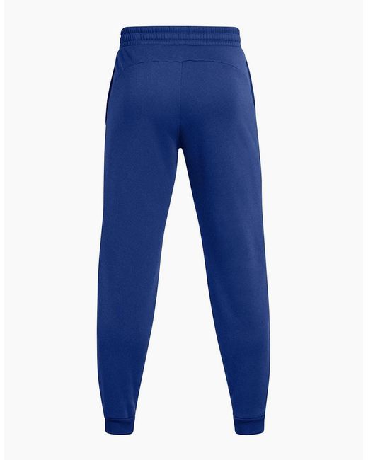 Under Armour Blue Fleece Pro Joggers Solid Patterned for men