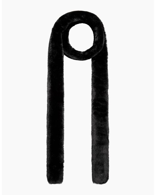 Nooki Design Black Pasha Faux Fur Scarf