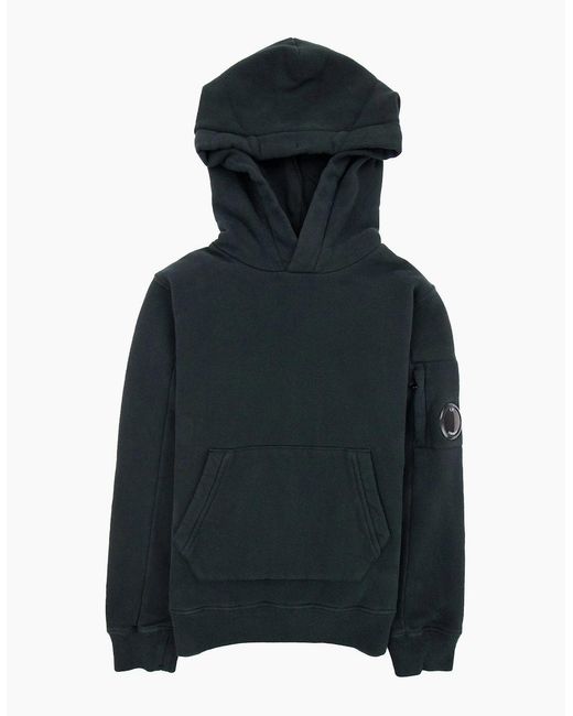 C P Company Black Undersixteen Arm Lens Hoodied Sweatshirt 999 for men