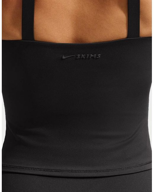 Nike Black Skims Ladies Matte Square Neck Tank Top