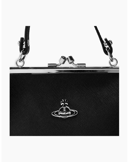 Vivienne Westwood Black Granny Frame Shoulder Bag