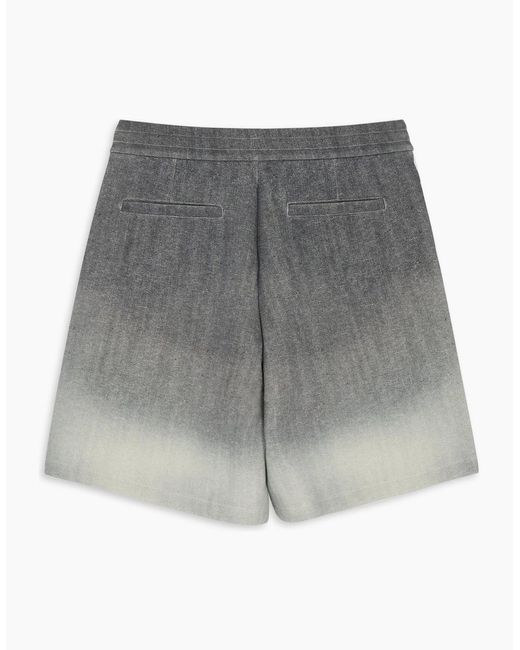 Emporio Armani Gray Jersey Shorts for men