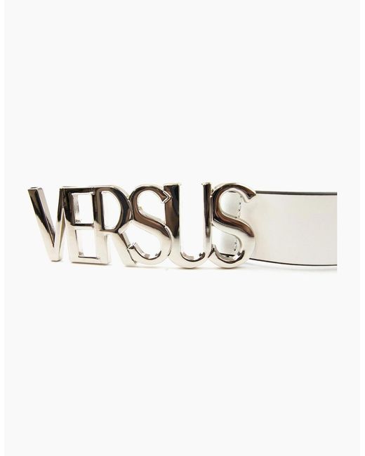 Versus  White Versace Versus Capital Lettering Belt for men