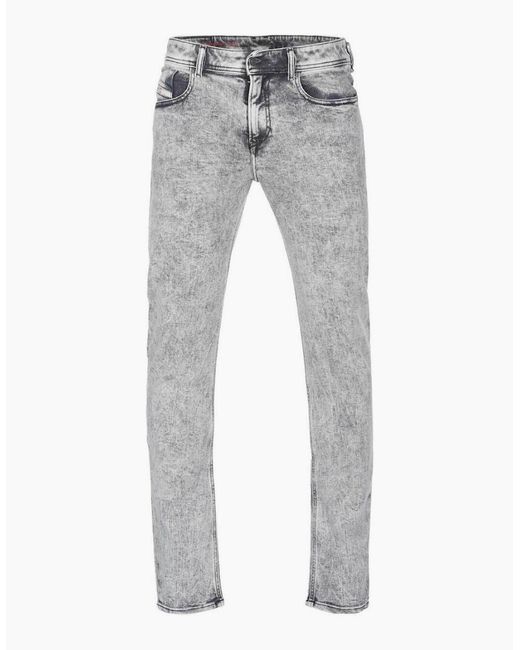 DIESEL Gray 1979 Sleenker Light Faded Denim Jeans for men