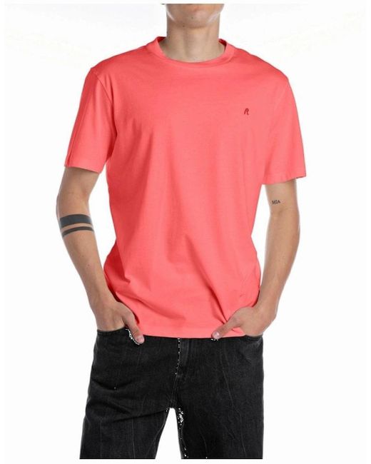 Replay Red R T Shirt for men