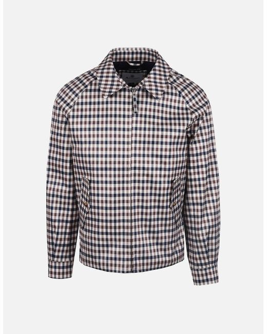 Aquascutum Gray Active Archival Jacket Club Check for men