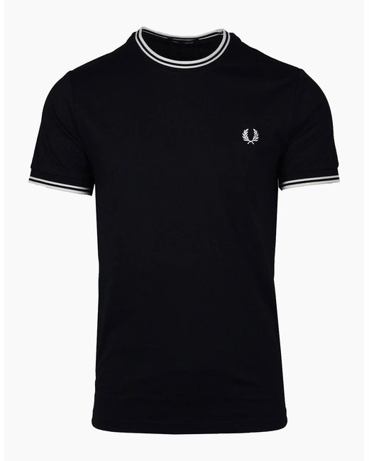 Fred Perry Black Twin Tipped T-Shirt for men