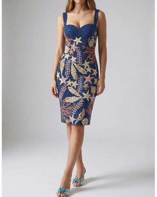 Oceanus Blue Starfish And Shell Dress