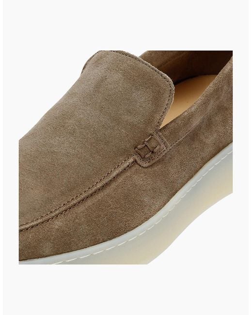 Hudson Brown Hawkins Taupe Suede Loafer for men