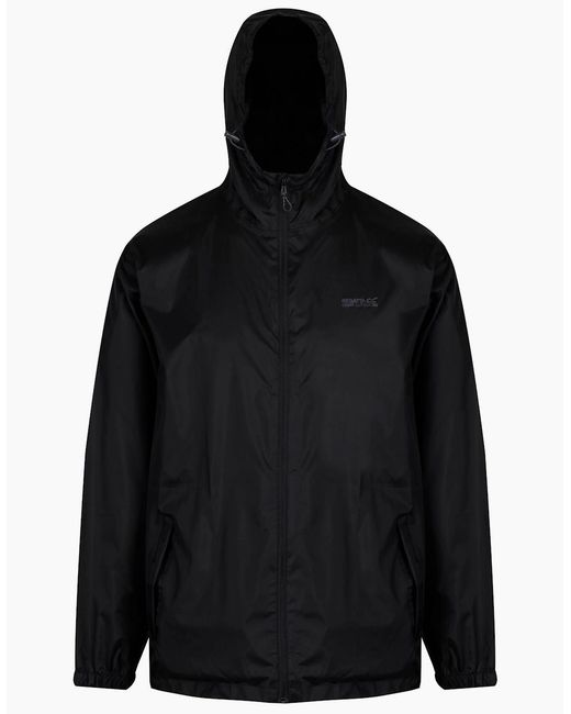 Regatta Black Pack It Iii Waterproof Jacket for men