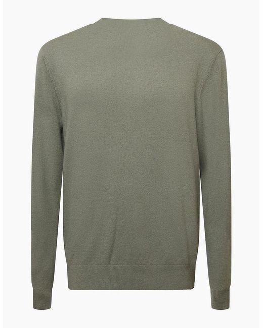 Jack & Jones Green Brooks Relaxed Fit Cashmere Blend Sweater Crew Sweatshirt for men