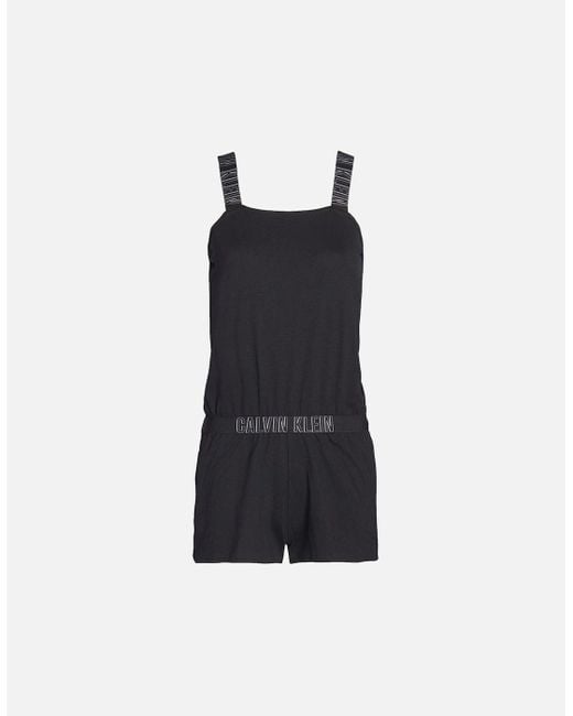 Calvin Klein Blue Cotton Romper Beachwear Playsuit, Pvh