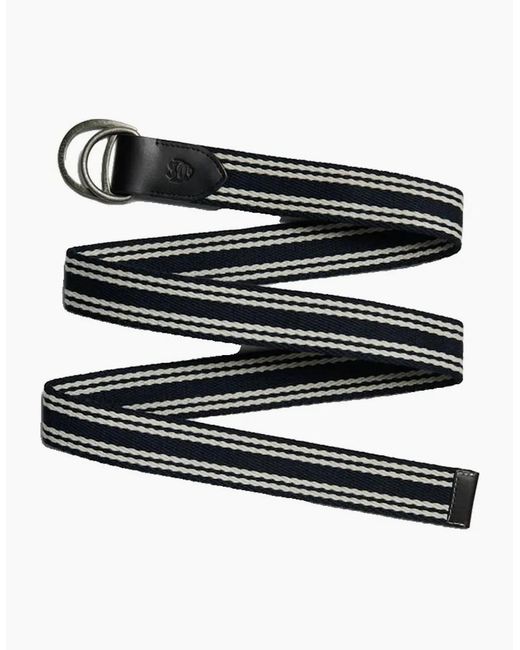 Superdry Black Heritage Stripe Webbed Belt for men