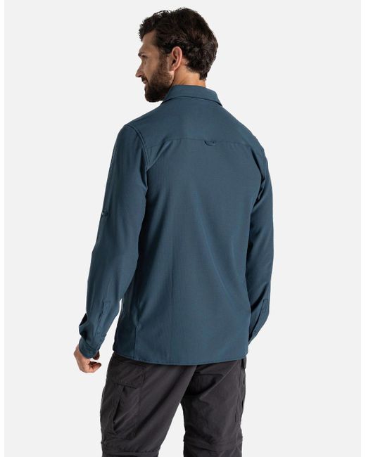 Craghoppers Blue Nosilife Long-Sleeved Shirt for men