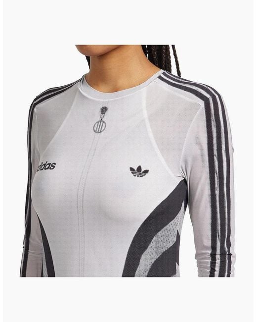 Adidas White Originals Atlanta Sublimation Print Maxi Dress